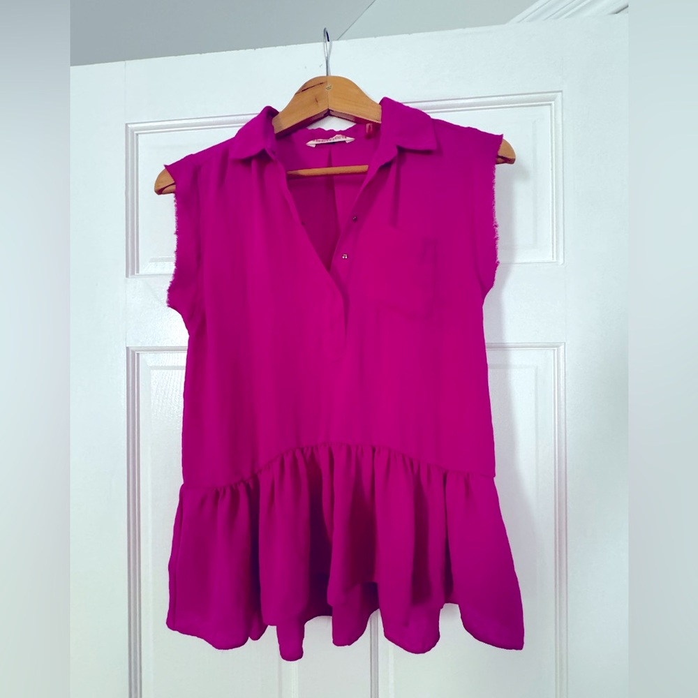 Rebecca Taylor Sleeveless Pink Top